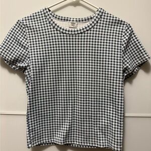 Sunday Best Green and White Checkered Crop Top